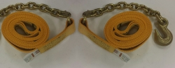 30 Ft (Optional 16-50ft) Cargo Strap w 18" Chain End