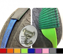 Low Profile Grip Sleeve Diamond Weave Swivel J Hook Wheel Strap- Length and Color Options