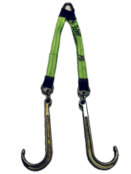24 Bridle with 15 Forged J Hook in Hi Viz GREEN DIAMOND WEAVE
