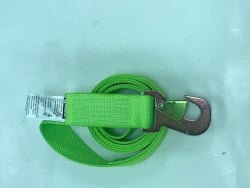 2" x 8' Hi-VIZ Green DIAMOND WEAVE Wheel Lift Strap with Flat Snap Hook