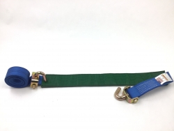 Low Profile 14 FT Diamond Weave -SHORT Swivel J Hook Wheel Strap -BLUE
