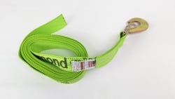 2" x 14' Hi-VIZ Green DIAMOND WEAVE Strap with Twisted Snap Hook