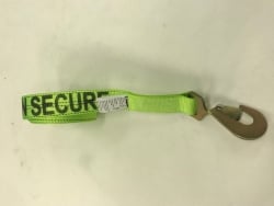 2" x 18' Hi-VIZ Green DIAMOND WEAVE Strap with Twisted Snap Hook