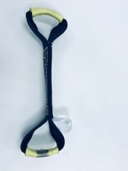 14" Black DIAMOND WEAVE Dog Bone for Rollback / Flatbed Wrecker Strap Tie-Downs