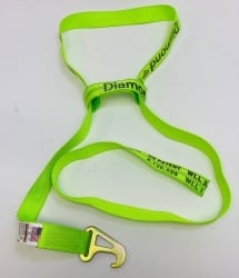 Hi-VIZ Green DIAMOND WEAVE Wheel Lift Straps to fit Jerr-Dan MPL / Element Basket