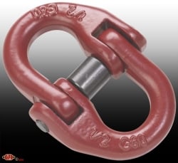 Red Painted 12000 lbs Working Load Limit,2 Pack 1//2 QWORK G80 Alloy Steel Hammerlock Coupling Link Connecting Link