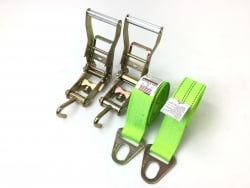 2 Pack- Hi-VIZ Green DIAMOND WEAVE Chevron Ratchet Wheel Lift Kit- Straps w Oval Hole D-Ring- USPS Priority Shipping Included!
