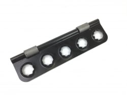 Flip Up Punch Plate with Two Weld-on Brackets- Black Painted
