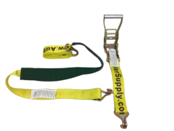 10ft Ratchet Wheel Strap w DJ Wire Hook and 2 ft Low Profile Sleeve