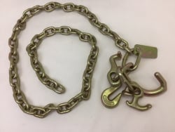 5 Pack of 5/16" x 6' G70 Transport Chains with RTJG Cluster Hooks and USPS Priority Shipping Included!