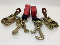 2 Pack of 10' Red DIAMOND WEAVE Frame Hook Straps with Snap Hook Ratchet Handles and USPS Priority Shipping Included!