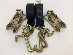 2 Pack of 10' Black DIAMOND WEAVE Frame Hook Straps with Swivel-J Ratchet Handles and USPS Priority Shipping Included!