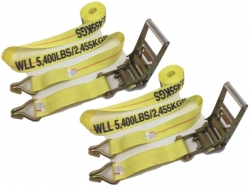 2 Pack of 3" x 30' Cargo Ratchet Straps with Double-J Wire Hooks (color options) and USPS Shipping Included!