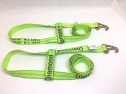 2 Pack of Hi-VIZ Green DIAMOND WEAVE Wheel Lift Straps to fit Jerr-Dan MPL / Element Basket and USPS Priority Shipping Included!