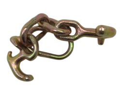 Forged TJ Combo Frame Hook on Welded Link with Extra Forged R-Frame Hook and Oval Ring