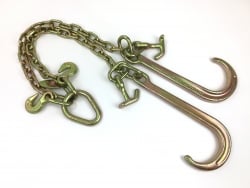 24" V Chain with 15" J Hooks and T-J hooks