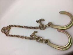 24" V Chain with 8" J Hooks and T-J hooks
