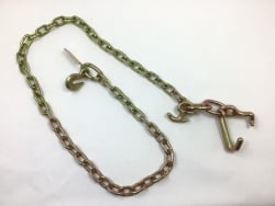 5/16" x 6' G70 Auto Transport FLATBED Chain with RTJ Cluster Hooks+GRAB