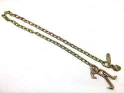 5/16" x 8' G70 Auto Transport FLATBED Chain with RTJ Cluster Hooks+GRAB