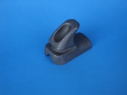 Cast Steel weld-on cable corner hook for harvest box corner irons.
