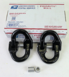 1/2 inch Grade 80 Alloy Coupler BLACK 2 Pack Includes USPS Priority Shipping