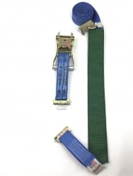 Ultimate Horizontal E-Track Wheel Strap-Low Pro with Ratchet BLUE DIAMOND WEAVE
