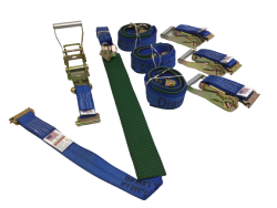 4 Pack ULTIMATE E-Track Wheel Blue Diamond Weave Strap with Bag INCLUDES USPS SHIPPING
