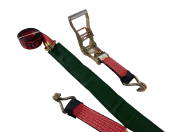 TECNIC 10ft Ratchet Wheel Strap w DJ Wire Hook and 2 ft Low Profile Sleeve