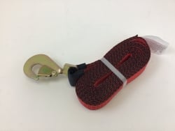2" x 18' RED TECNIC WEAVE Strap with Twisted Snap Hook