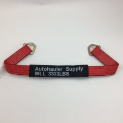 2" x 36 RED TECNIC WEAVE axle strap with Delta Ring and sleeve