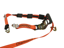 DIAMOND WEAVE 3 Point Wheel Strap Double J Wire Hooks with MEGA RATCHET