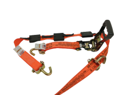 DIAMOND WEAVE 3 Point Wheel Strap with Swivel J Hooks with MEGA RATCHET