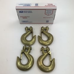 4 pack of 3/8 Grade 70 Slip Hooks 6,600 lb WLL USPS Priority Shipping Included!