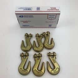 6 pack of 3/8 Grade 70 GrabHooks 6,600 lb WLL USPS Priority Shipping Included!