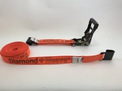 2 x 30 ft Flat Hook Cargo Strap with Mega Ratchet and Diamond Weave Webbing