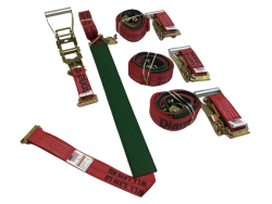 4 Pack ULTIMATE E-Track Wheel RED Diamond Weave Strap with Bag INCLUDES USPS SHIPPING