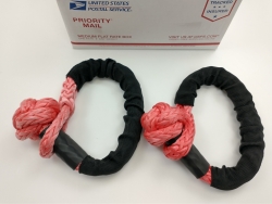 PAIR  1/2 inch Soft Shackle Rope Synthetic Towing Recovery Strap with FREE USPS PRIORITY SHIPPING