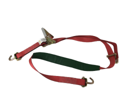 TECNIC 3-point Swivel-J Hook carhauler- 10ft+ ratchet wheel strap with our Low Profile Grip Sleeve