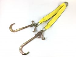V Bridle 3" X 24" Legs with 15" J Hook, T Hook, and Mini Datsun 5400 lb WLL