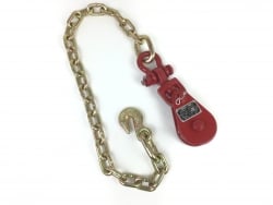 Snatch Block 2 ton w/ Shackle with Chain and Grab Hook Assembly
