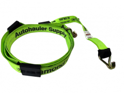 14FT Diamond Weave REWH Wheel Strap-with Rubber Cleats-Hi Viz Green