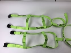 Pair of Tow Dolly Straps Demco Style for 13-17" Wheels Diamond Weave Abrasion Resistant