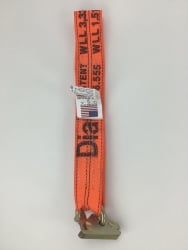Single Heavy E Track clip Bull Ring Front Strap for Fully Adjustable Tow Dolly Diamond Weave Strap