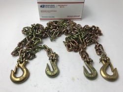 2 pack of 5/16 x 10 ft grade 70 Binder Chains Grab and Safety Hook - USPS Priority Shipping Included!