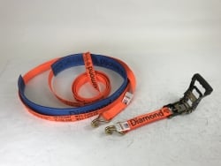 20 ft Rock Hauling Ratchet Strap with Diamond Weave Sleeve