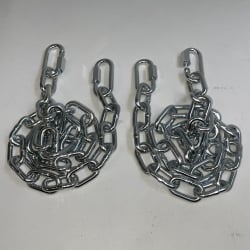 PAIR of 1/4 INCH X 36" TRAILER SAFETY CHAIN 5000lb break strength with quick links- USPS Priority Shipping Included!