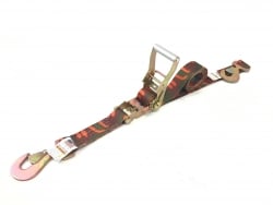 2" X 10' Ratchet strap Assembly with Flat Snap Hook, Camo
