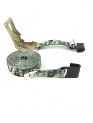 2" X 30' Ratchet strap Assembly with Flat Hook, Camo