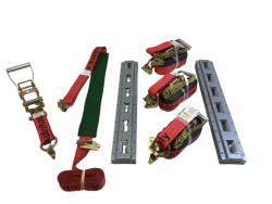 Show Car Tie-Down Kit including Twelve 2ft Vertical E Track and 4 Low Profile Tie Downs