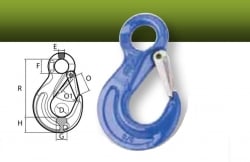 3/8 G100 Peerless V10 Eye Sling Hook with Latch